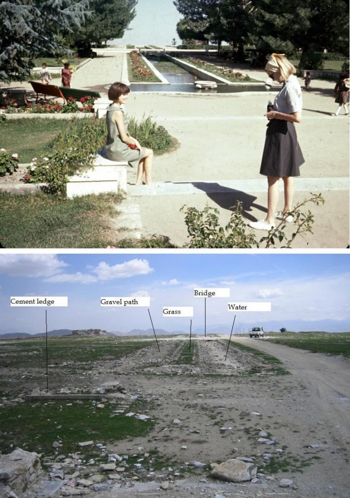 אותה נקודה באפגניסטאן, ב-1967, והיום (הקליקו להגדלה)